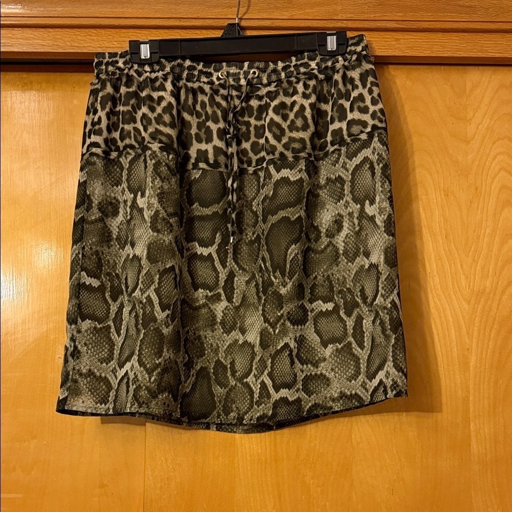 MICHAEL Michael Kors Animal Print A-Line Skirt